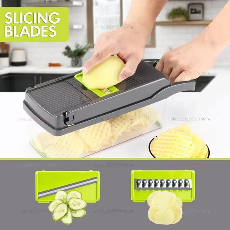 Vegetable Slicer Shredder Cutter for Potato Carrot Fruit Kitchen Food Prep — image 3