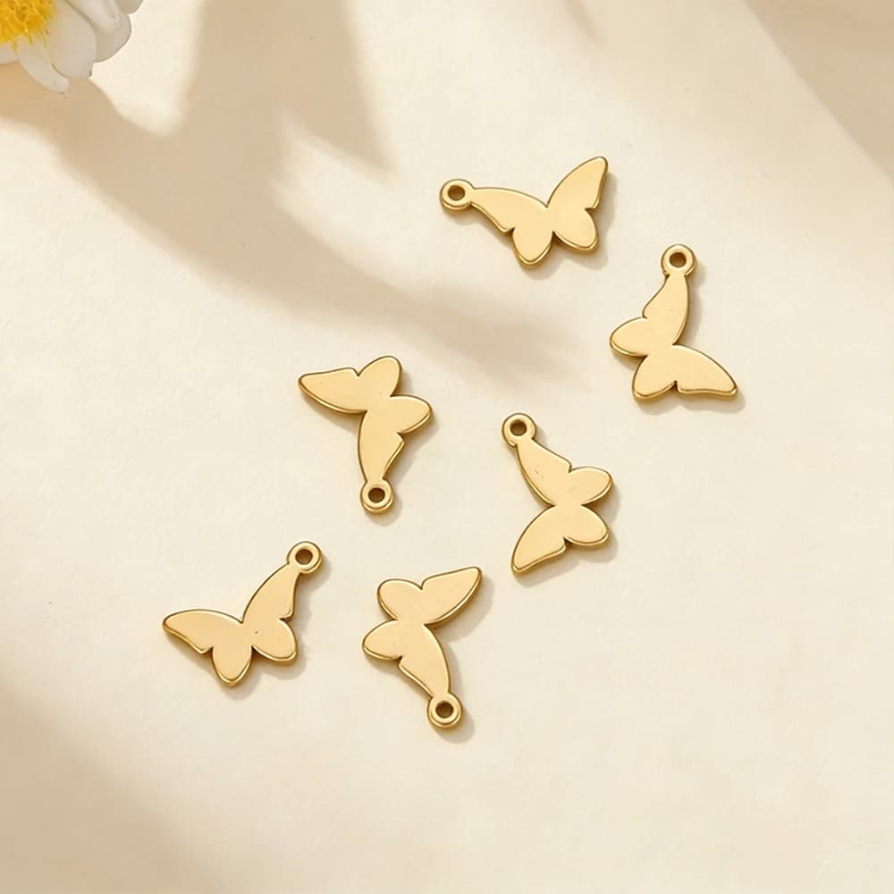 5 Pcs Stainless Steel Tree of Life Charms DIY Jewellery Making Moon Cross Pendants — image 2