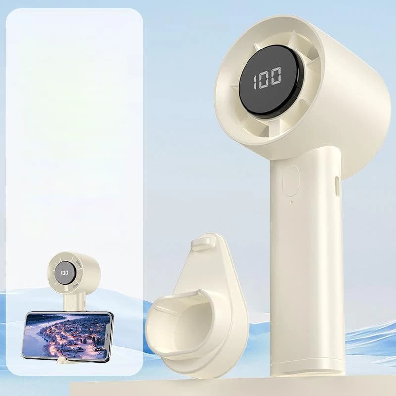 Portable Mini Handheld Fan USB Rechargeable LED Desktop Fan 100 Speeds — image 8