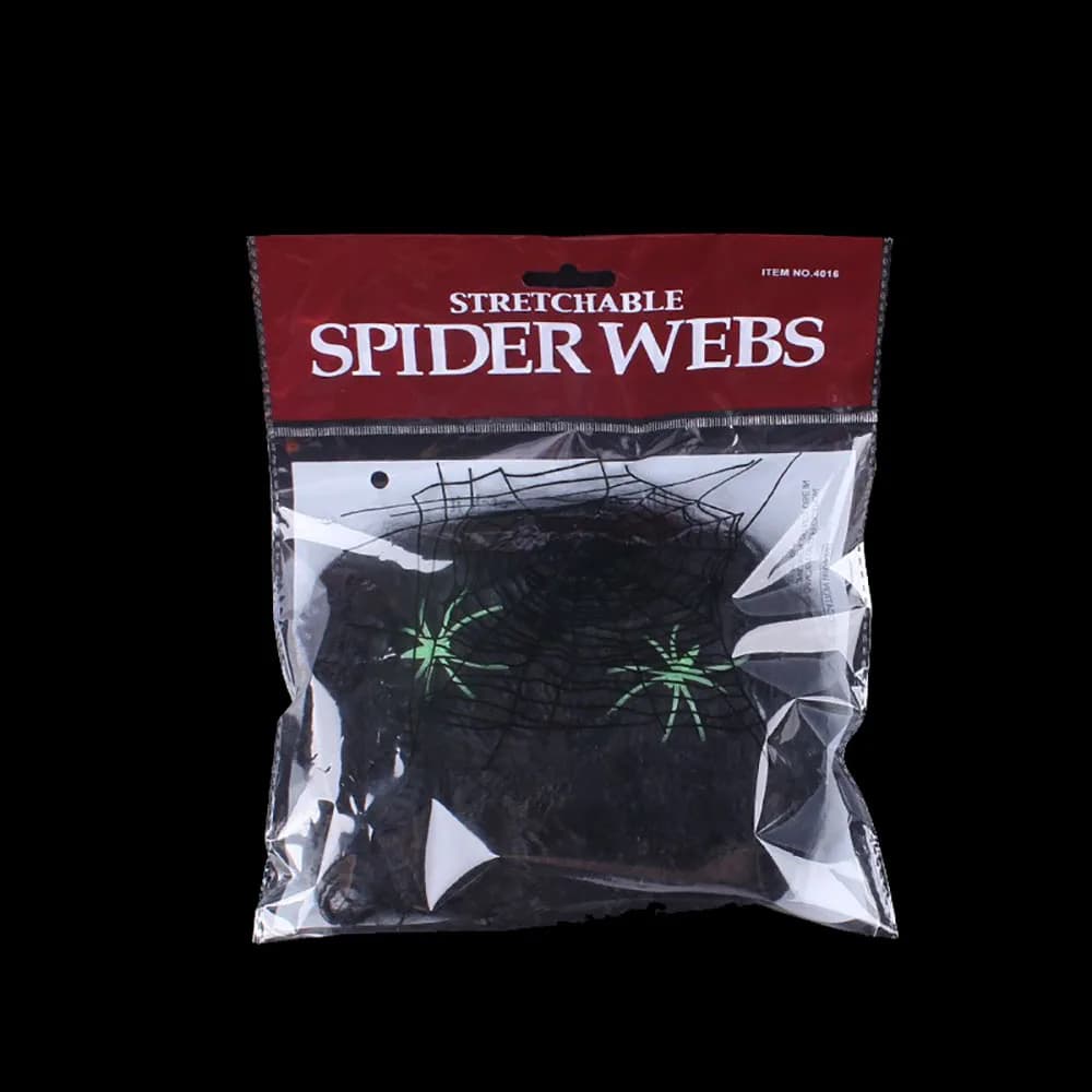 Halloween Decoration Spider Web Artificial Cobweb Stretchy for Horror House — image 9