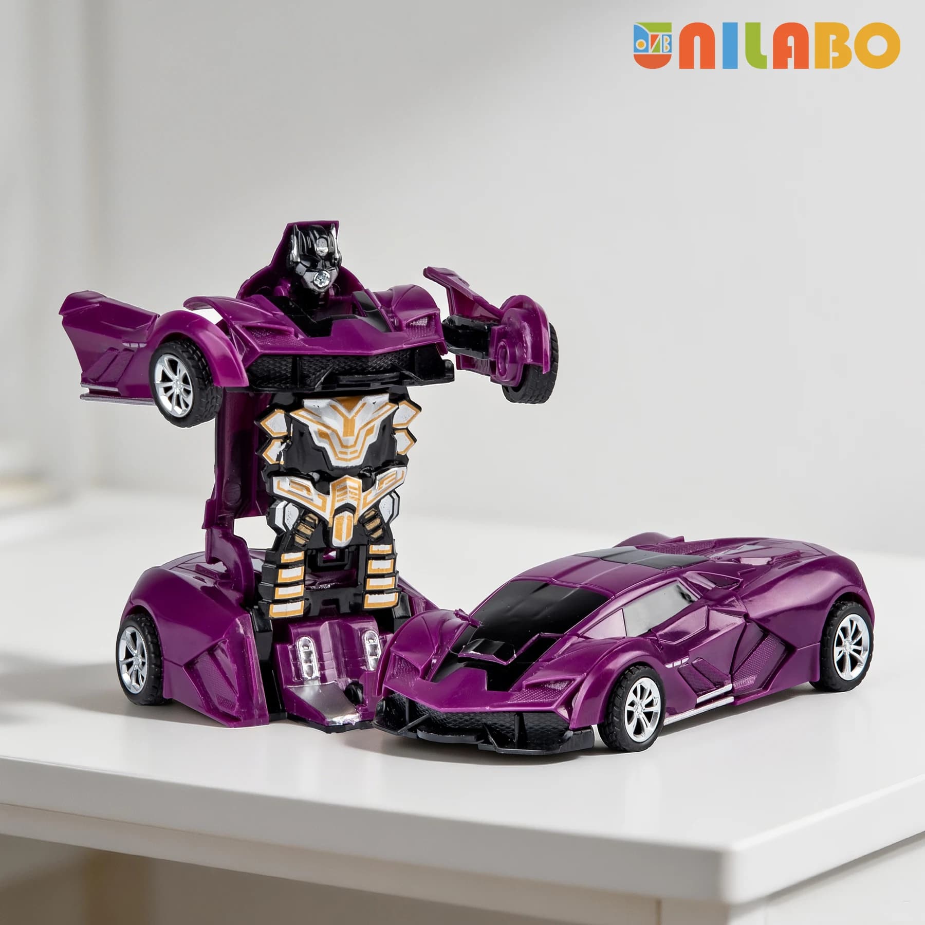 Transformable Robot Sports Car Toy Educational Kids Gift No Batteries Required — image 12