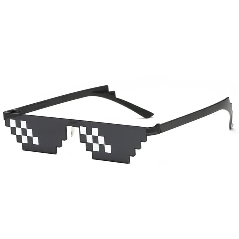 Mosaic Sunglasses Pixel Black Retro Gamer Robot Party Vintage for Men — image 4