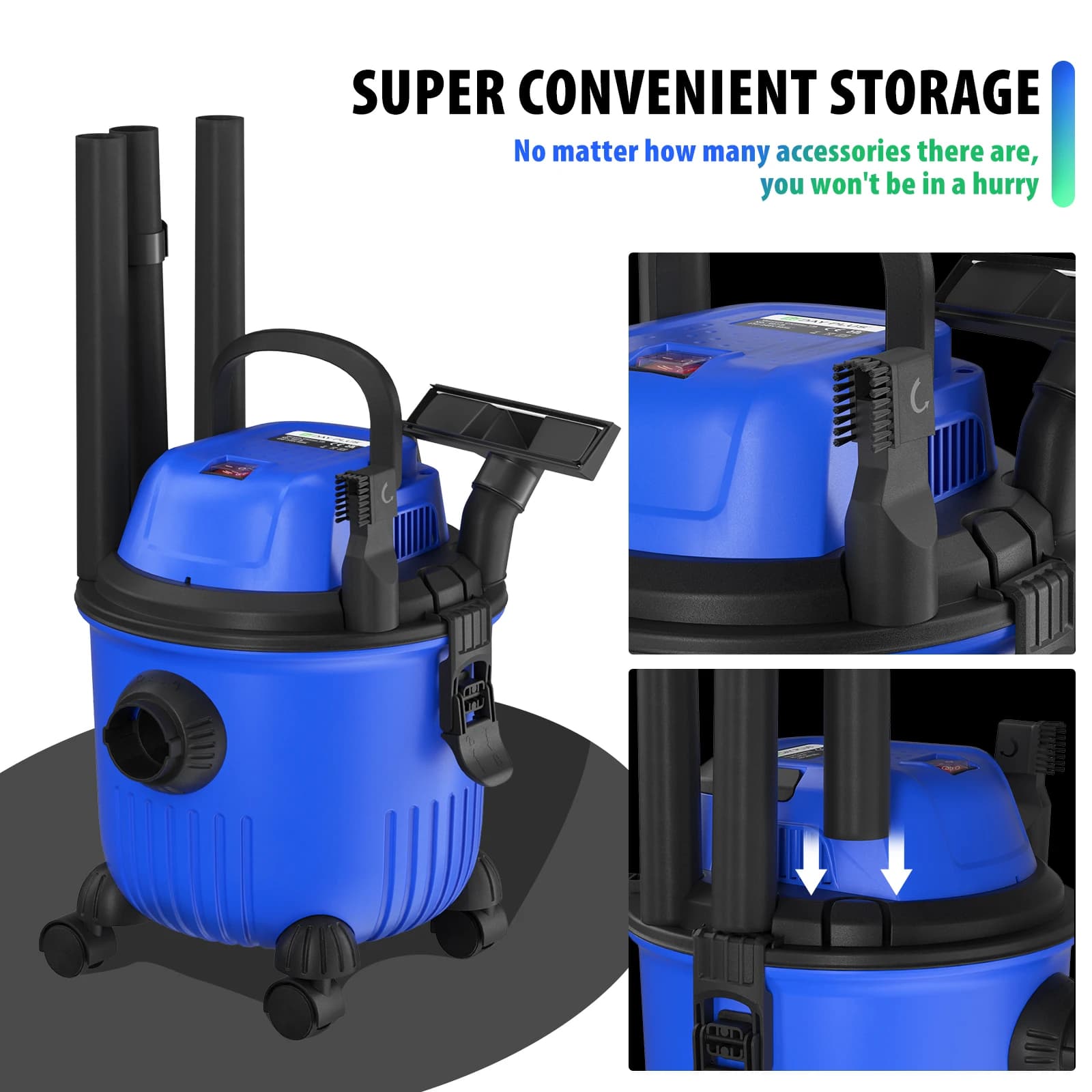 Wet and Dry Vacuum Cleaner 15L Tank 3 in 1 Blower Indoor Outdoor — image 2