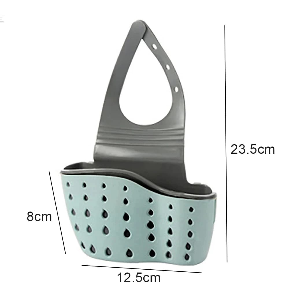 Kitchen Sink Drain Basket Storage Holder Soap Sponge Shelf Adjustable — image 9