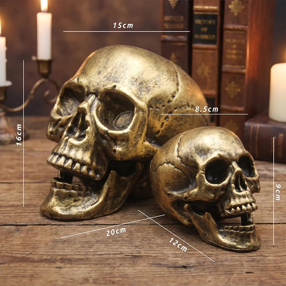 Plastic Skull Head Realistic Skeleton Halloween Party Haunted House Decor UK — image 9