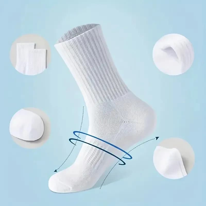 Sports Socks 5 10 20 Pairs Breathable Sweat Absorbing Round Neck New Neutral All — image 3