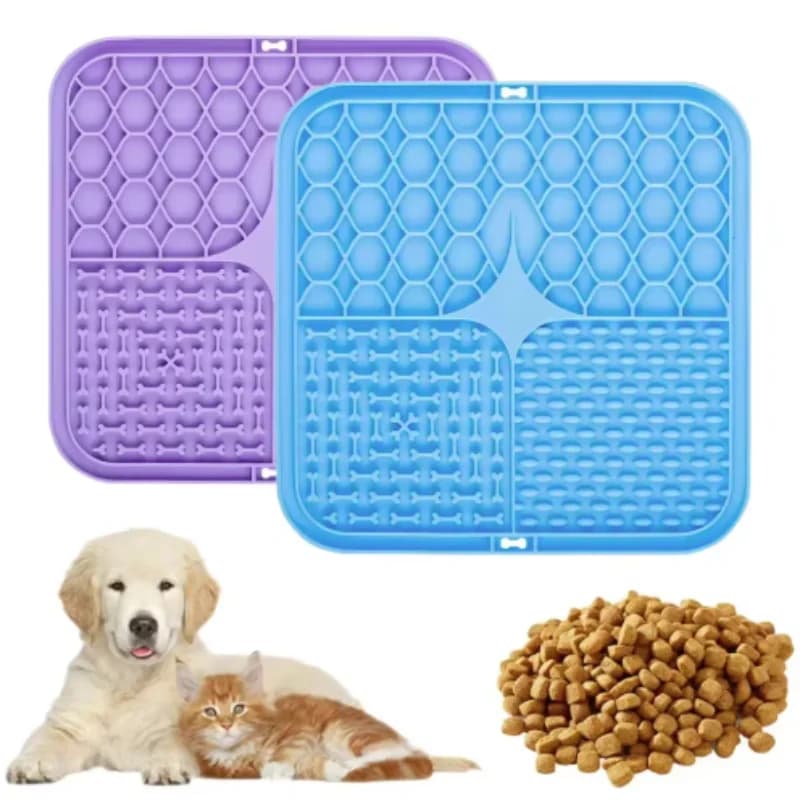 Silicone Lick Mat for Dogs and Cats Slow Feeder Non-Slip Treat Feeding Pad — image 4