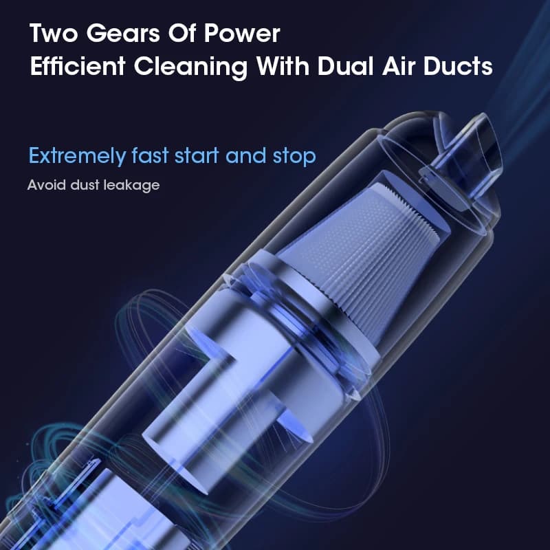 Mini Wireless Handheld Car Vacuum Cleaner Strong Suction Portable Low Noise — image 4