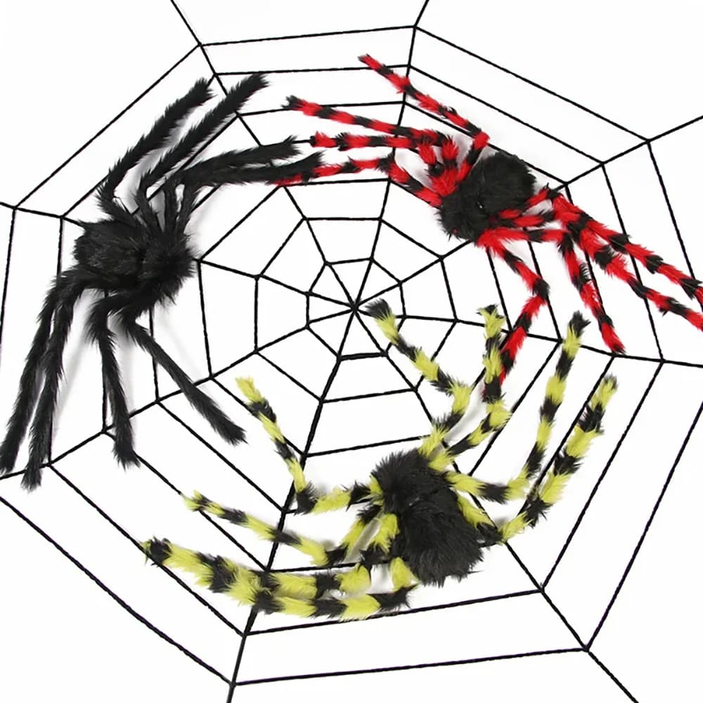 Halloween Giant Spider Web Black White Creepy Outdoor Yard Decoration Large — image 5