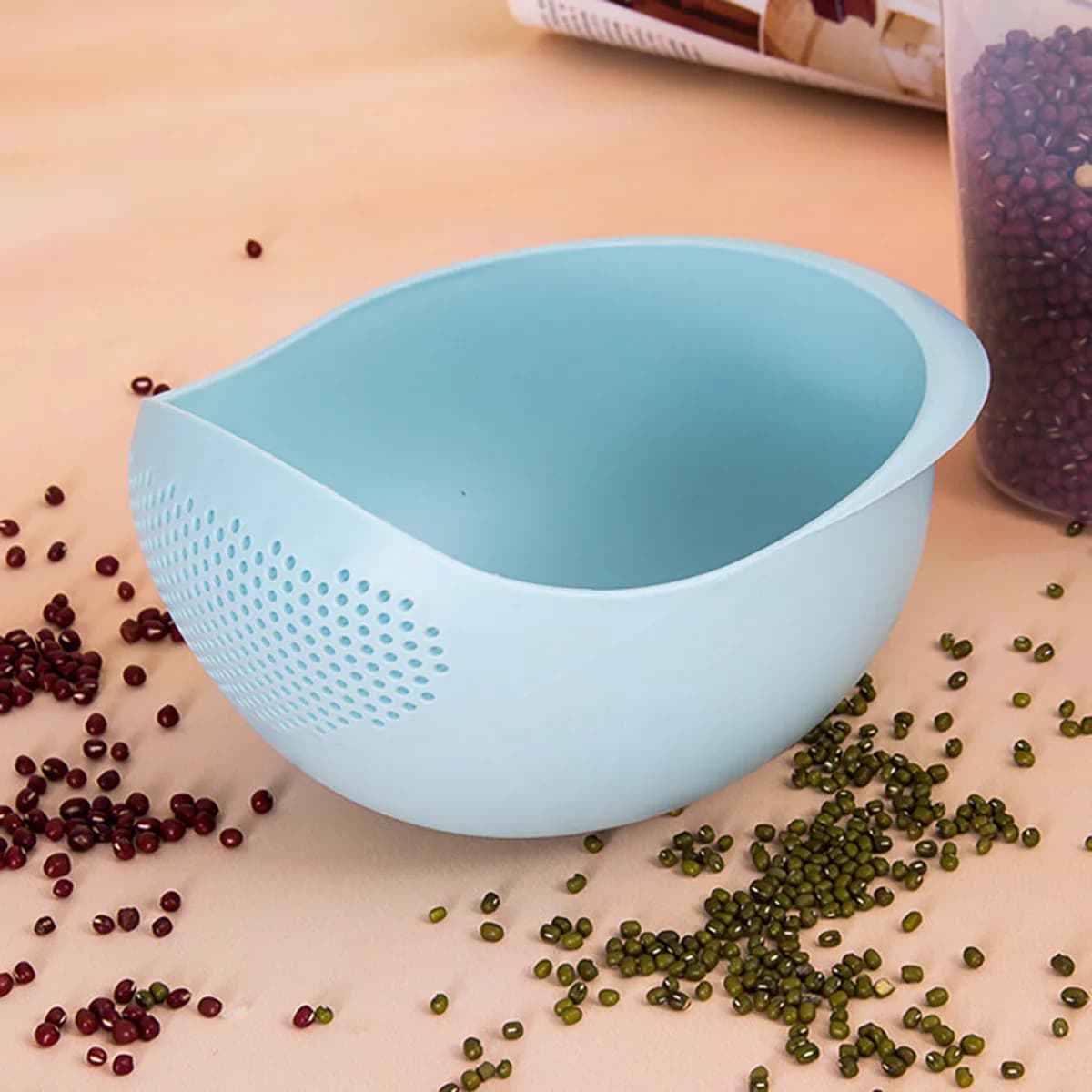 3 Pcs Colander Rice Bowl Drain Basket Fruit Washing Kitchen Organiser — image 7