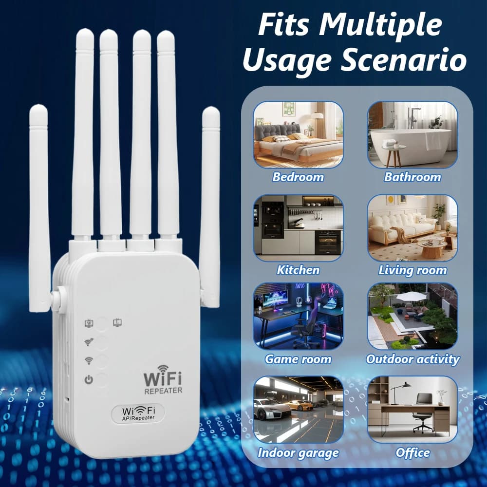 WiFi Repeater 1200Mbps Dual Band 2.4G 5G Wireless Range Extender 802.11ac — image 6