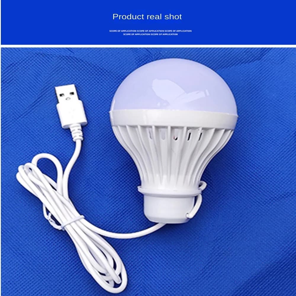 USB LED Camping Lamp Portable Mini Bulb 5V Book Reading Desk Light — image 3