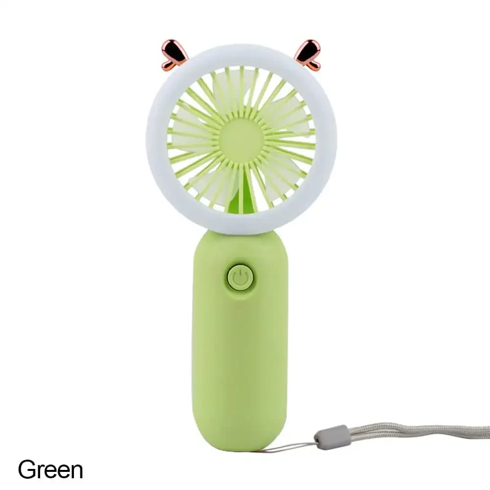 Portable Neck Hanging Fan USB Rechargeable Mini Fan 3 Speed LED New Foldable New — image 10