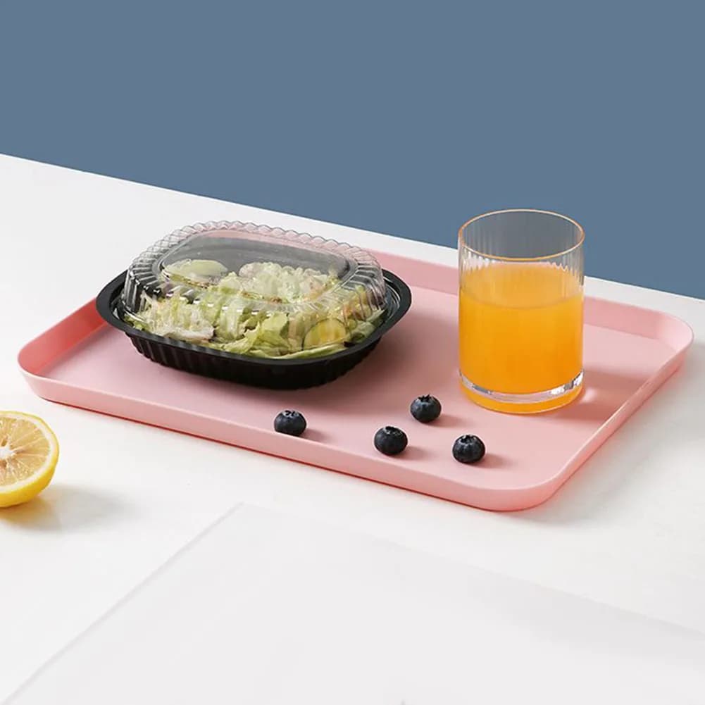 Serving Tray Rectangular Anti Slip Scratch Resistant Plastic Food New Square Tea — image 4