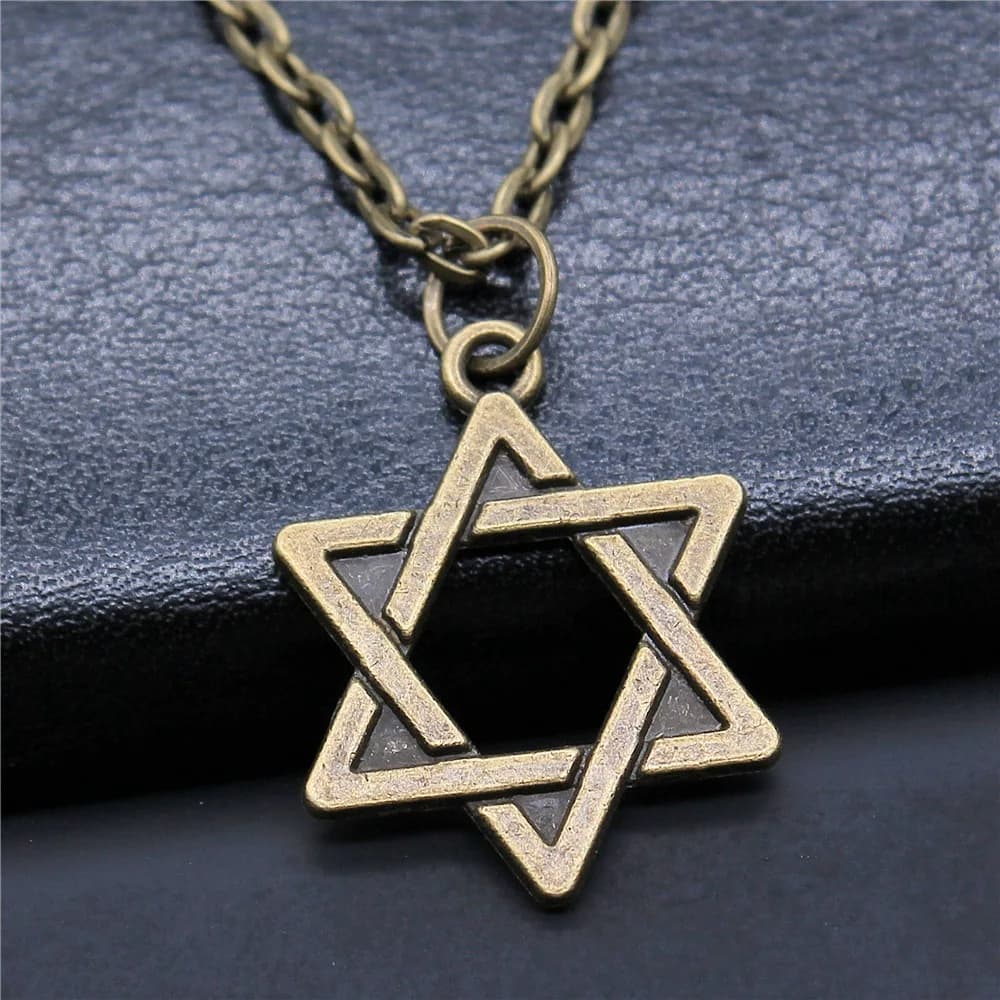Star of David Pendant Necklace Silver Bronze Fashion Jewellery Gift — image 19