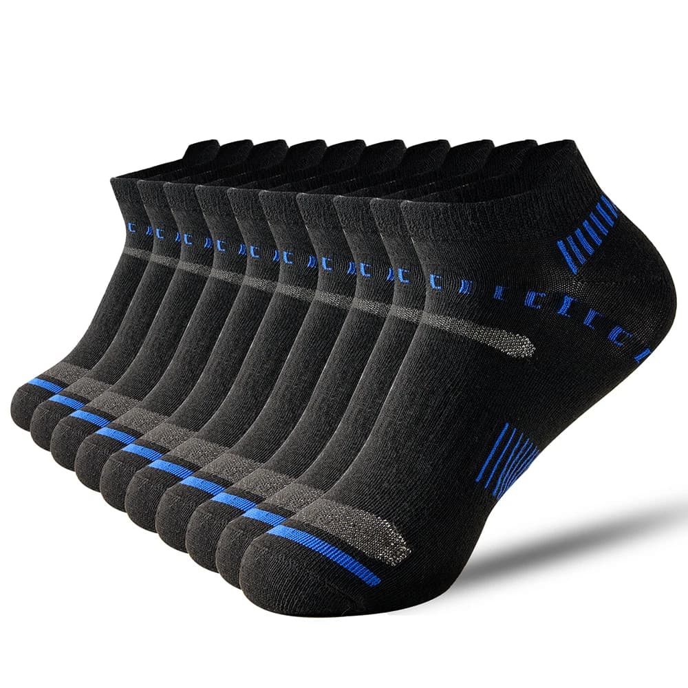 Men Ankle Socks 5 Pairs Breathable Sports Casual Athletic Mesh Short High For UK — image 3