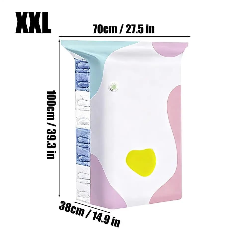 Vacuum Storage Bags for Clothes No-Pump Compression Space Saving Sealing — image 7