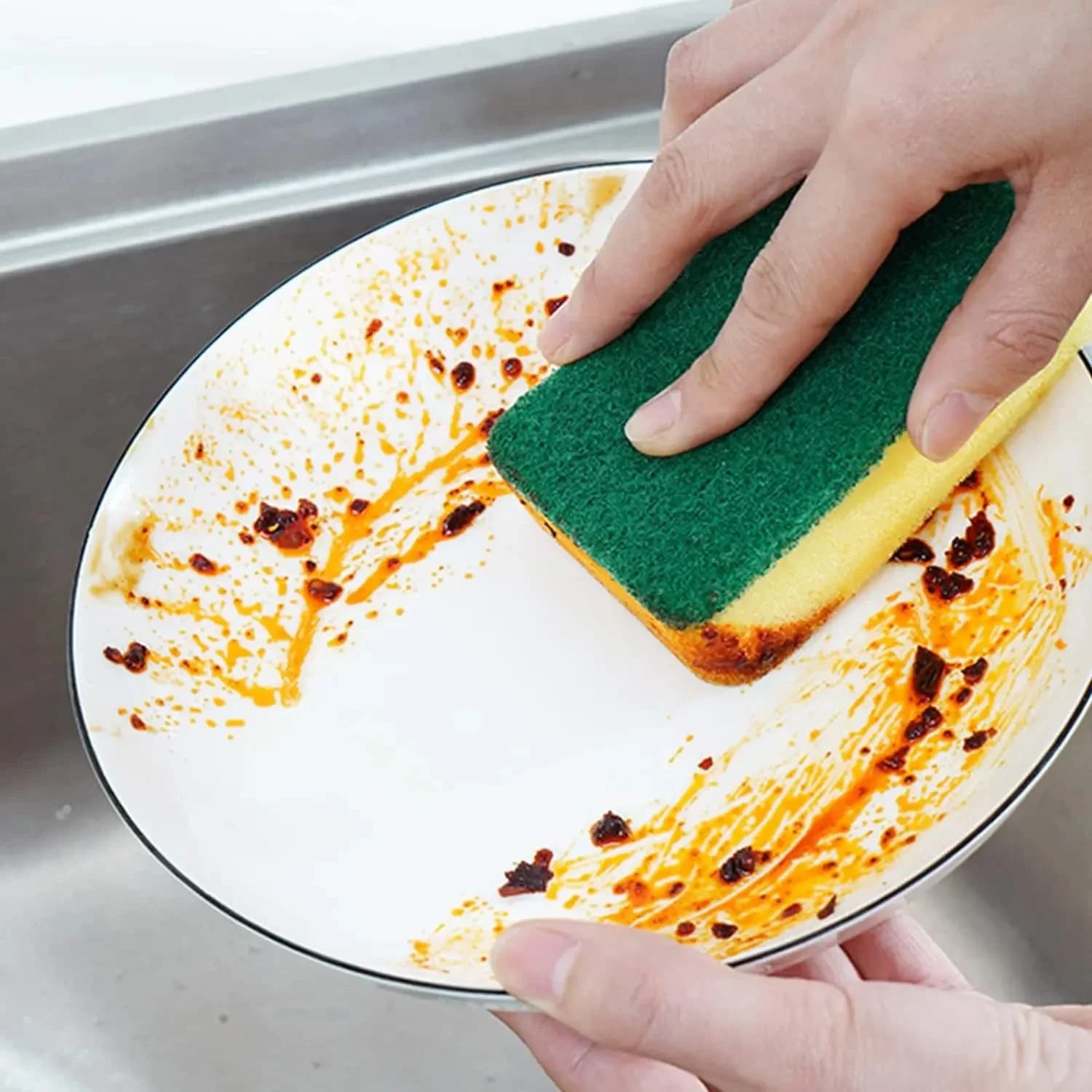 Magic Cleaning Sponge Double Sided Pot Rust Brush Kitchen Cleaning Tool — image 3