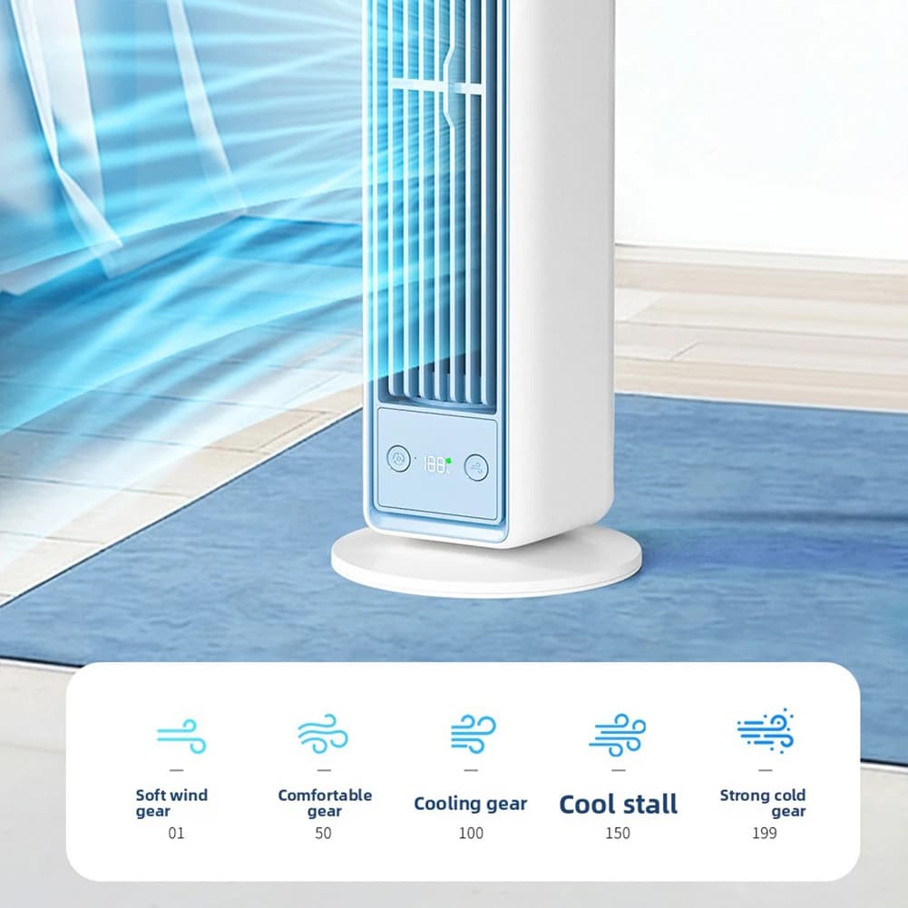 Tower Fan USB Rechargeable Quiet Desktop 3 Speeds Remote Control Air UK — image 6