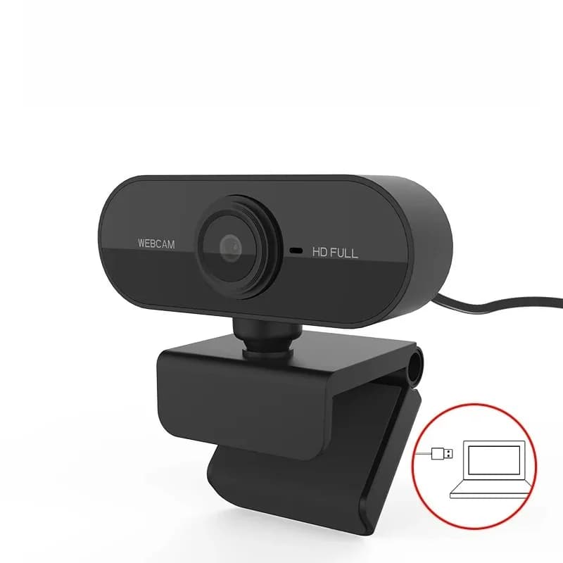 HD Webcam with Microphone USB Computer Camera for PC Video Calls Zoom Streaming — image 2