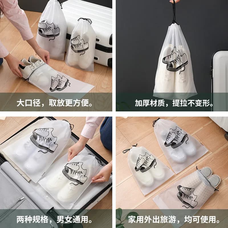 5 Pcs Shoes Storage Bags Closet Organiser Non-Woven Waterproof Hanging Bag Travel — image 4