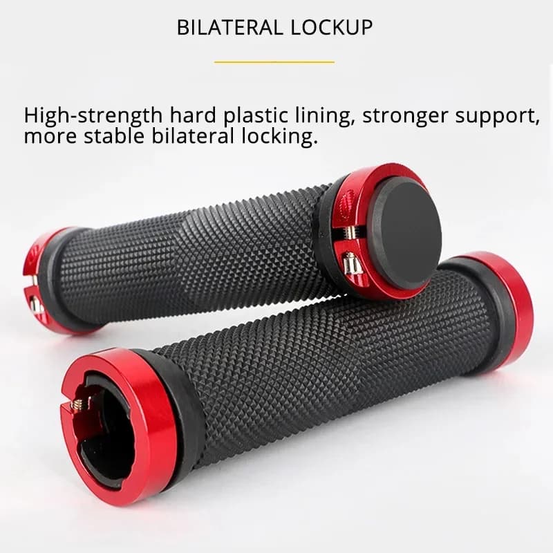 Mountain Bike Grips Lock On Rubber Soft Non-slip Waterproof New 2PCS Bicycle MTB — image 3