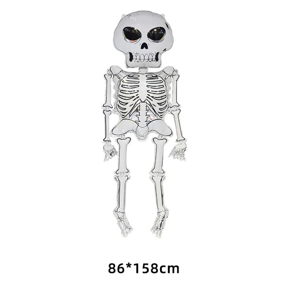 Halloween Foil Balloons Skeleton Pumpkin Ghost Skull Large Party Decorations UK — image 9