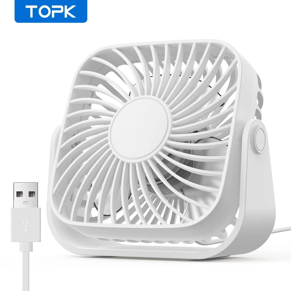 USB Mini Portable Fan 4 Inch 3 Speed Quiet Desk Table Personal UK — image 10