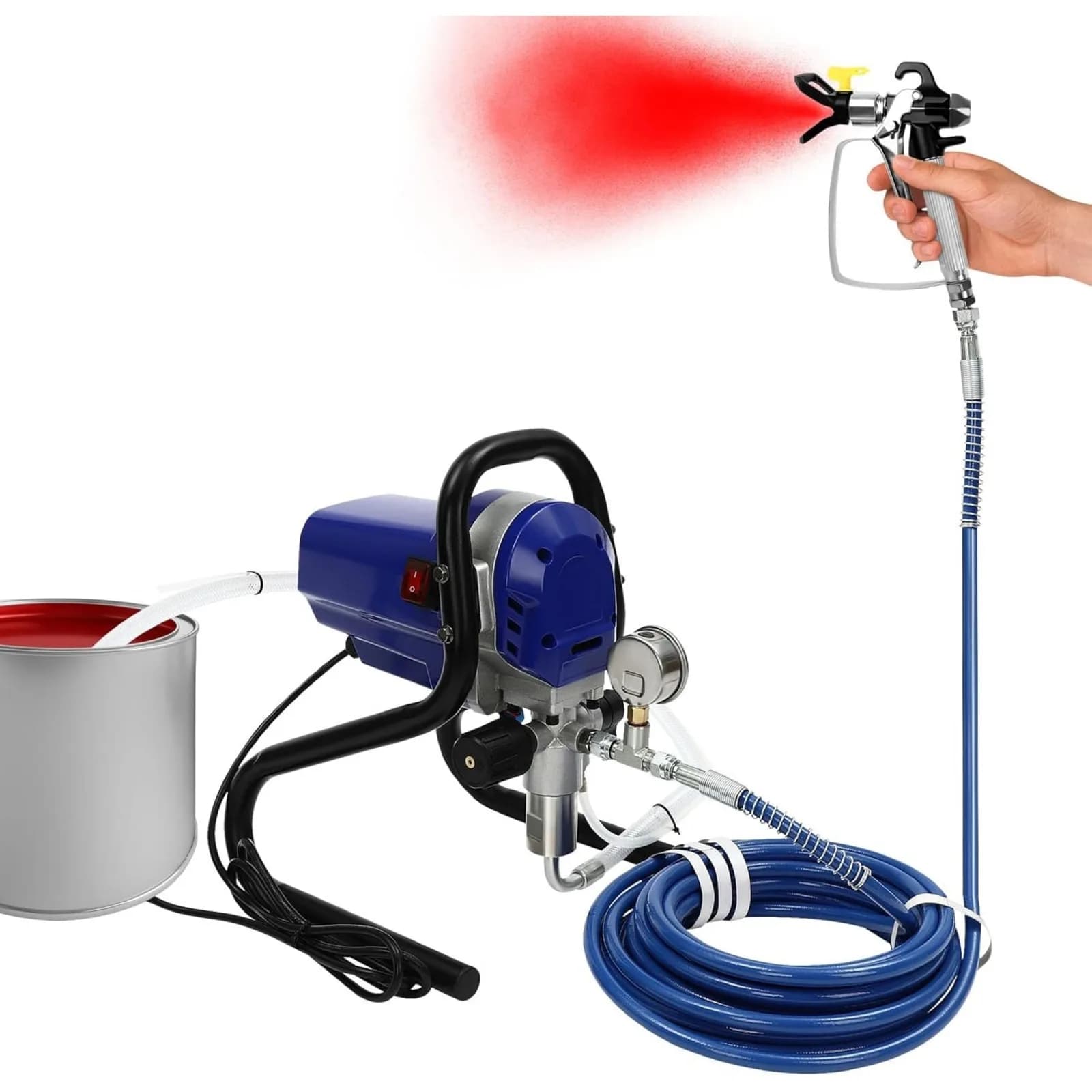 Airless Paint Sprayer Emulsion Fence Shed DIY Adjustable Spray Blue NEW Sprayers — image 4