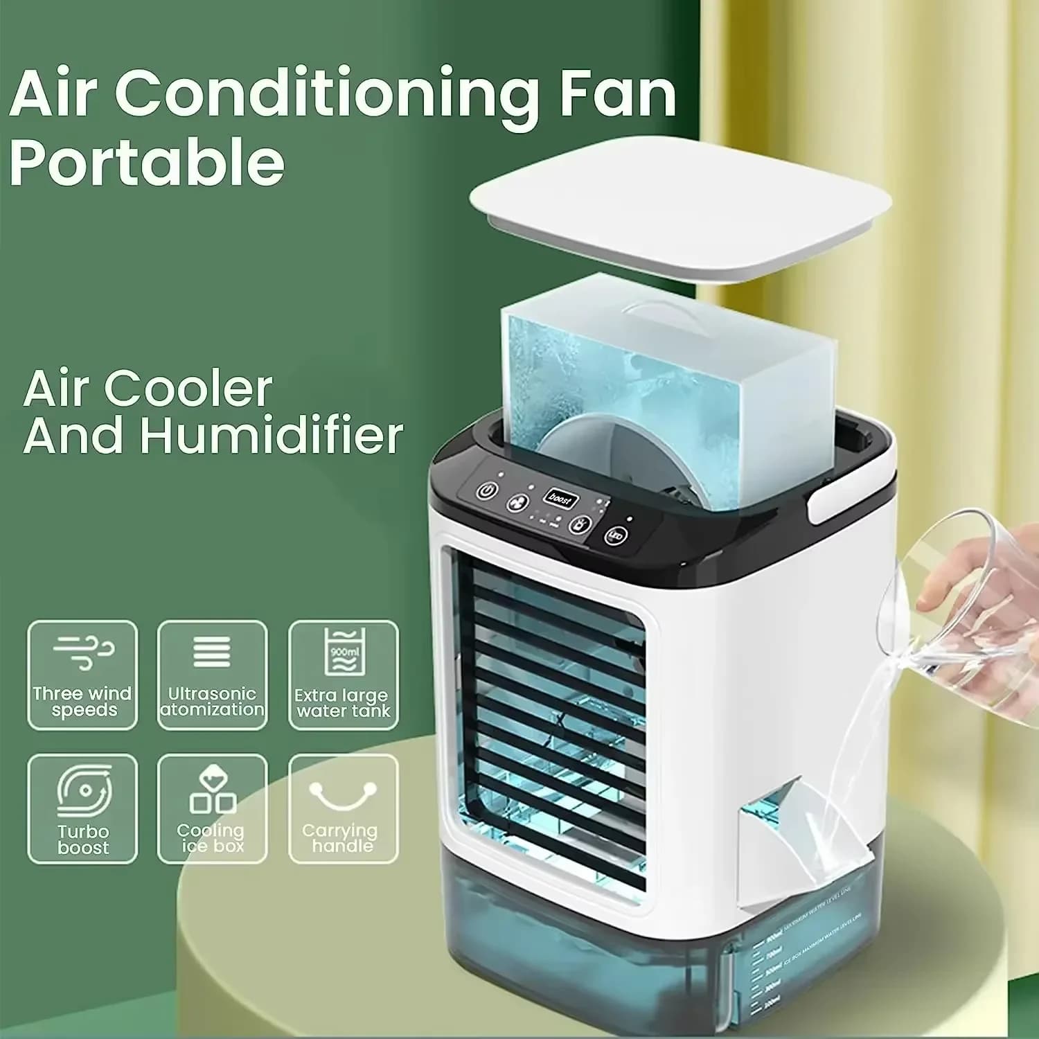 Desktop Humidifier Cooling Fan Spray USB Electric Portable Quiet Small — image 6