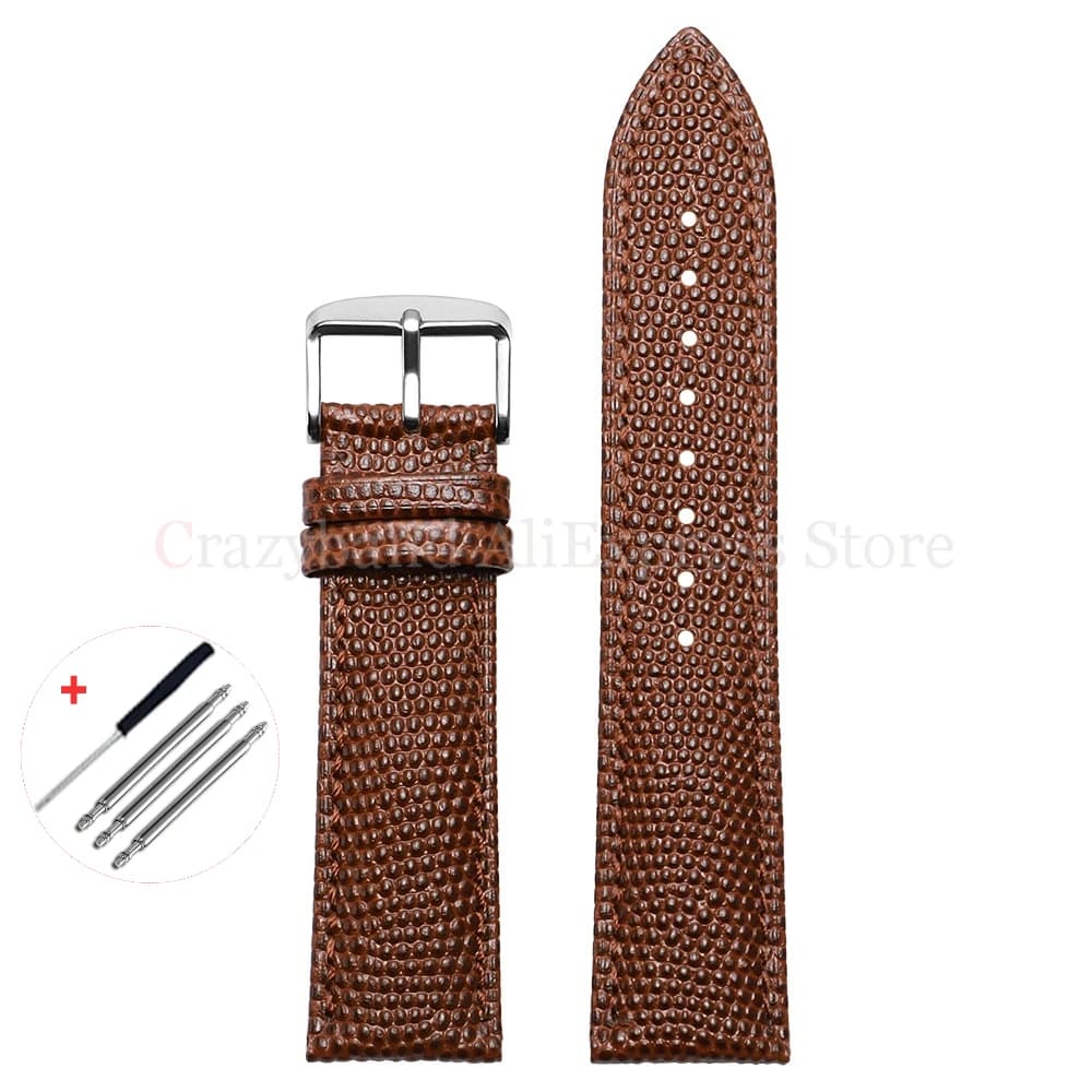 Lizard Texture Leather Watch Strap Universal Band 14mm 16mm 18mm 19mm 20mm 22mm — image 8