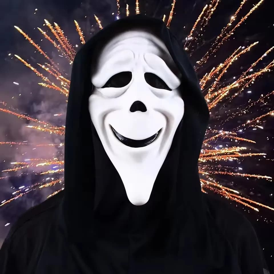 Halloween Scream Horror Face Mask Realistic Creepy Ghost Mask Movie Party Costume — image 4