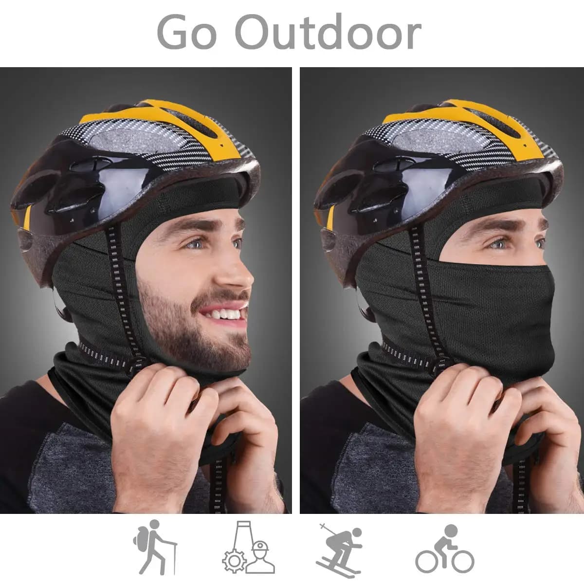 3 Pack Balaclava Ski Mask Full Face Cover Windproof Breathable Neck Warmer Hood — image 3
