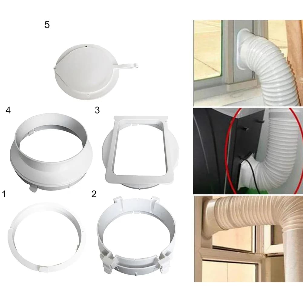 15cm Exhaust Duct Pipe Adapter Hose Connector Mobile Air Conditioner New Window — image 3