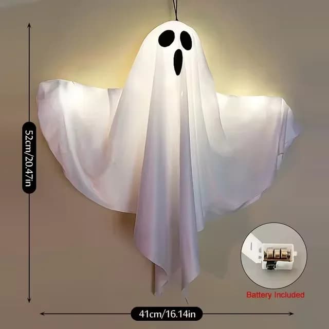 LED Glow Ghost Halloween Decoration Hanging Indoor Outdoor Party Decor — image 8