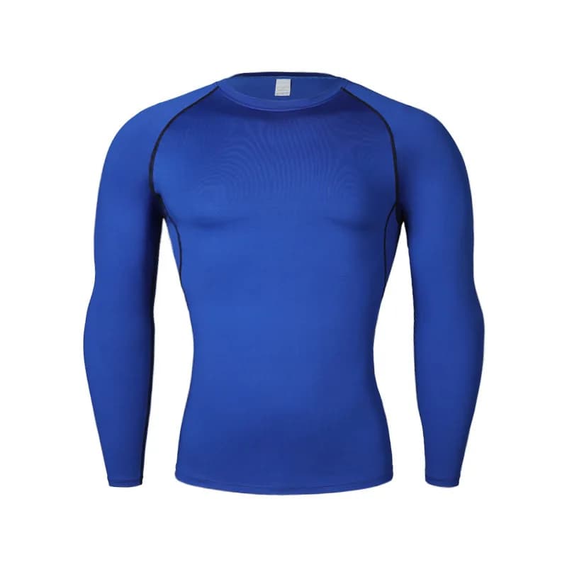 Compression Running Shirt Men Quick Dry Long Sleeve Gym Fitness New Sportswear U — image 7
