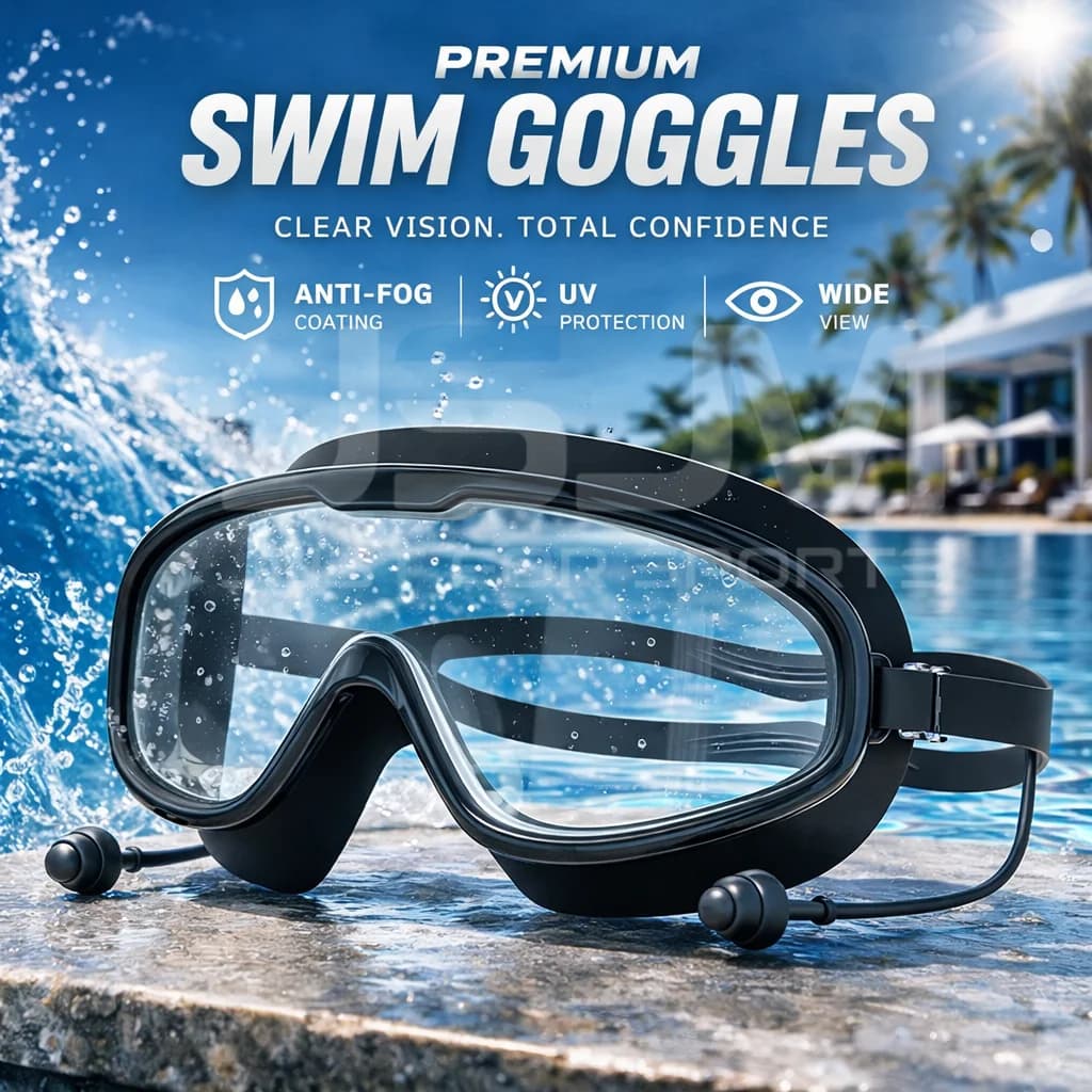 Adult Swimming Goggles Professional HD Wide View Anti-Fog UV Protection — image 10