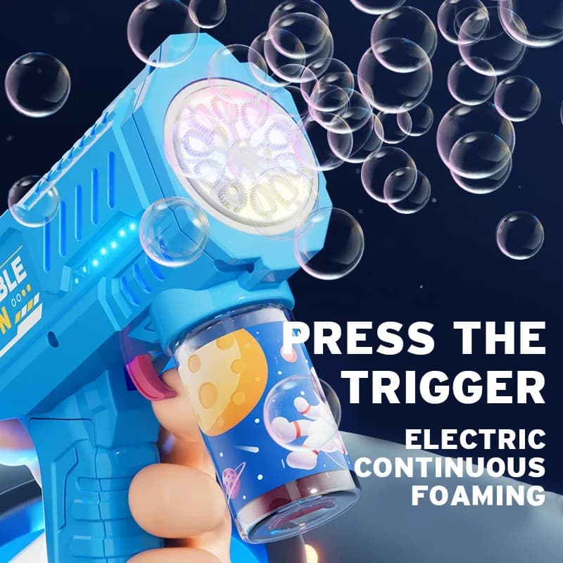 Fully Automatic Bubble Gun Machine Blower Toy for Kids Beach Outdoor Rocket — image 6