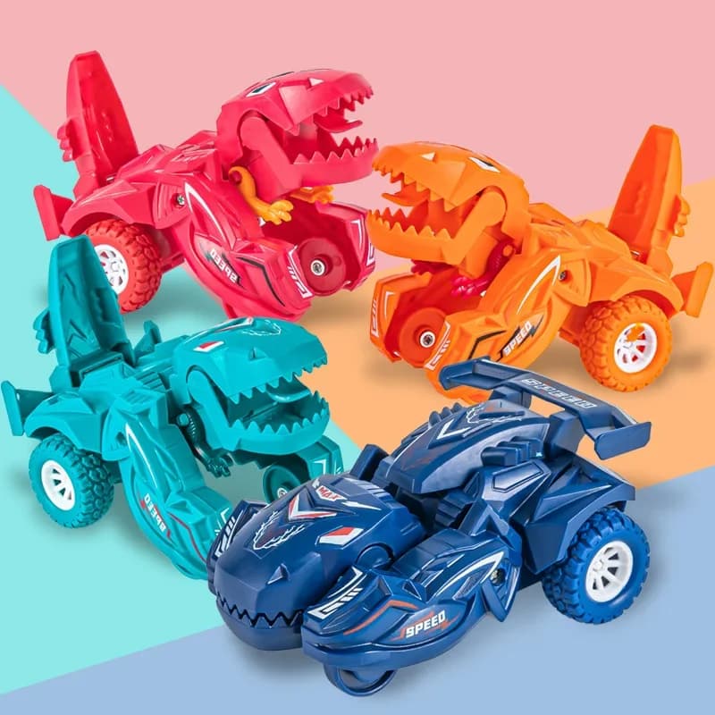 Dinosaur Transforming Car Toy One-Step Deformation Collision Model for Boys — image 2