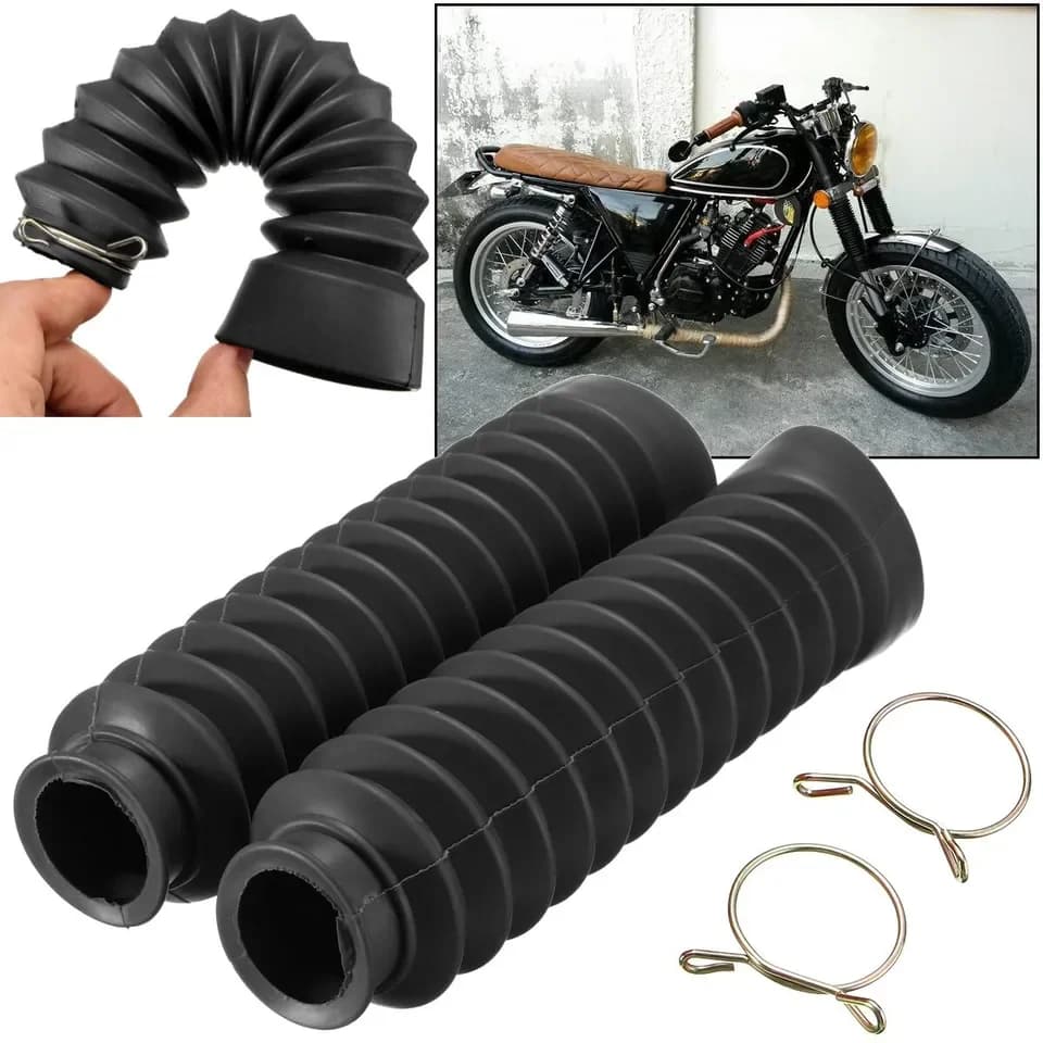 Motorcycle Front Fork Dust Cover Gaiters Shock Absorber Protector New Proof 2Pcs — image 5