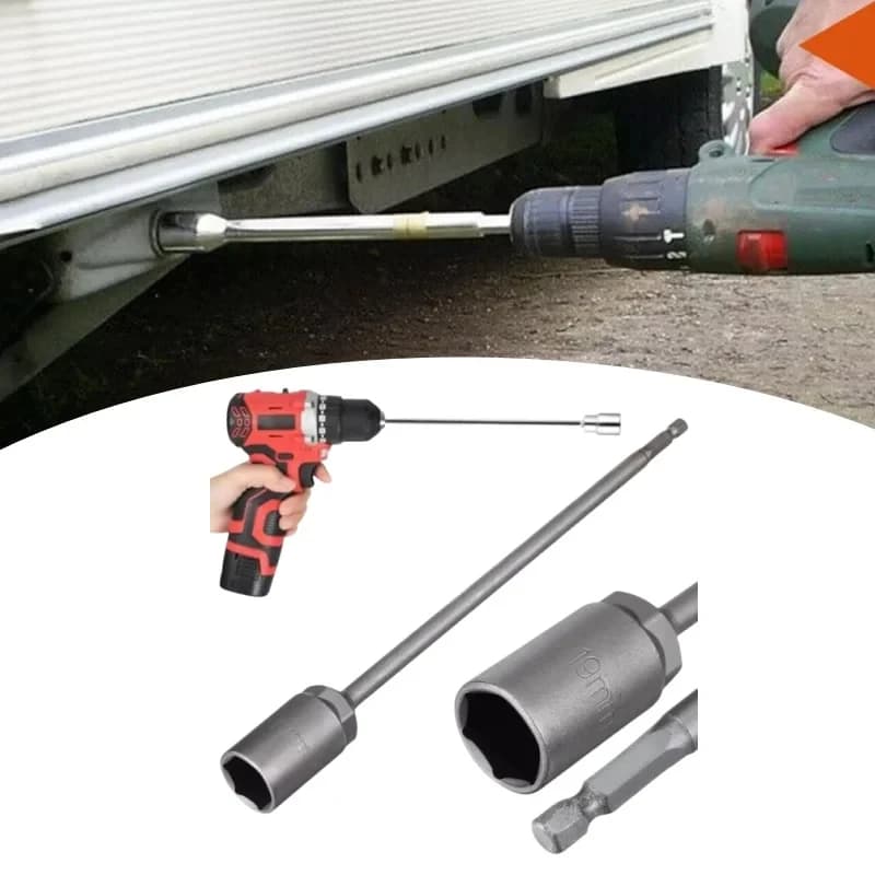 19mm Caravan Corner Steady Leg Winder Socket Adapter for Electric Drill Extension — image 2