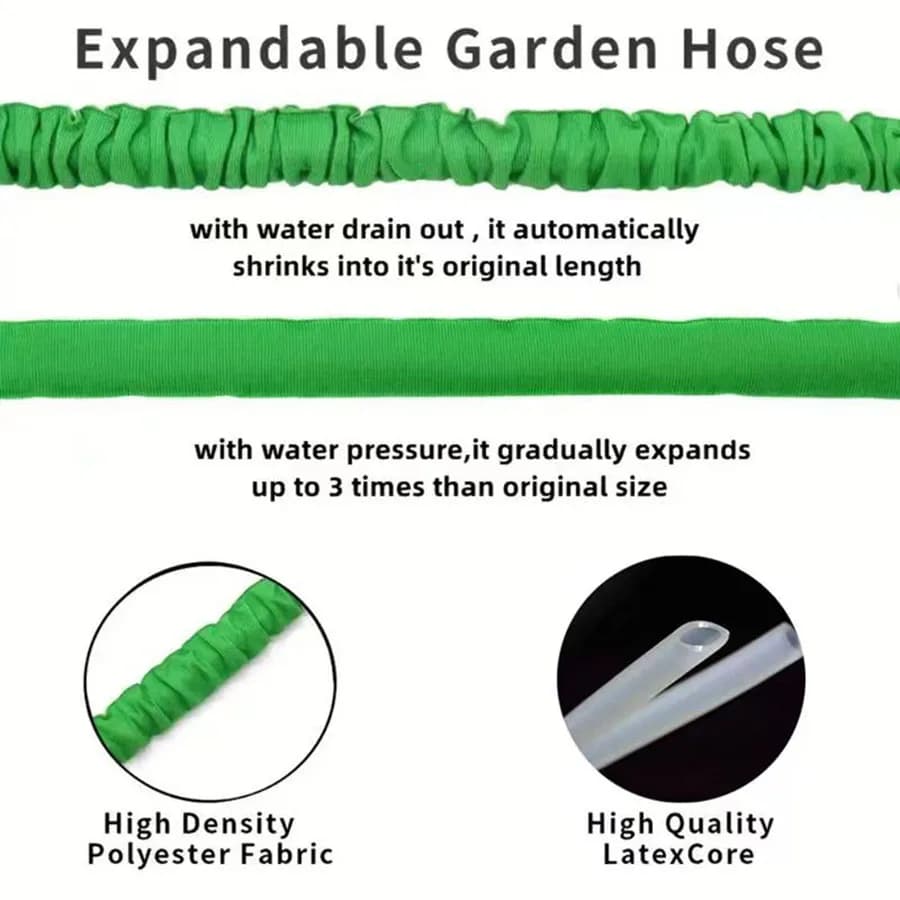 Retractable Garden Hose 25ft to 200ft High Pressure Multi-Function Car Wash Hose — image 2