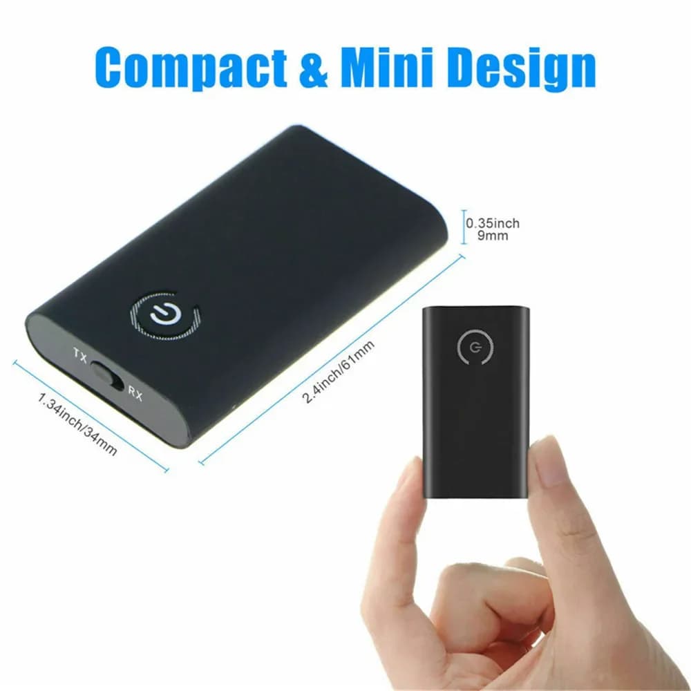 Bluetooth 5.0 Transmitter Receiver 3.5mm AUX Wireless Audio Adapter Rechargeable — image 6