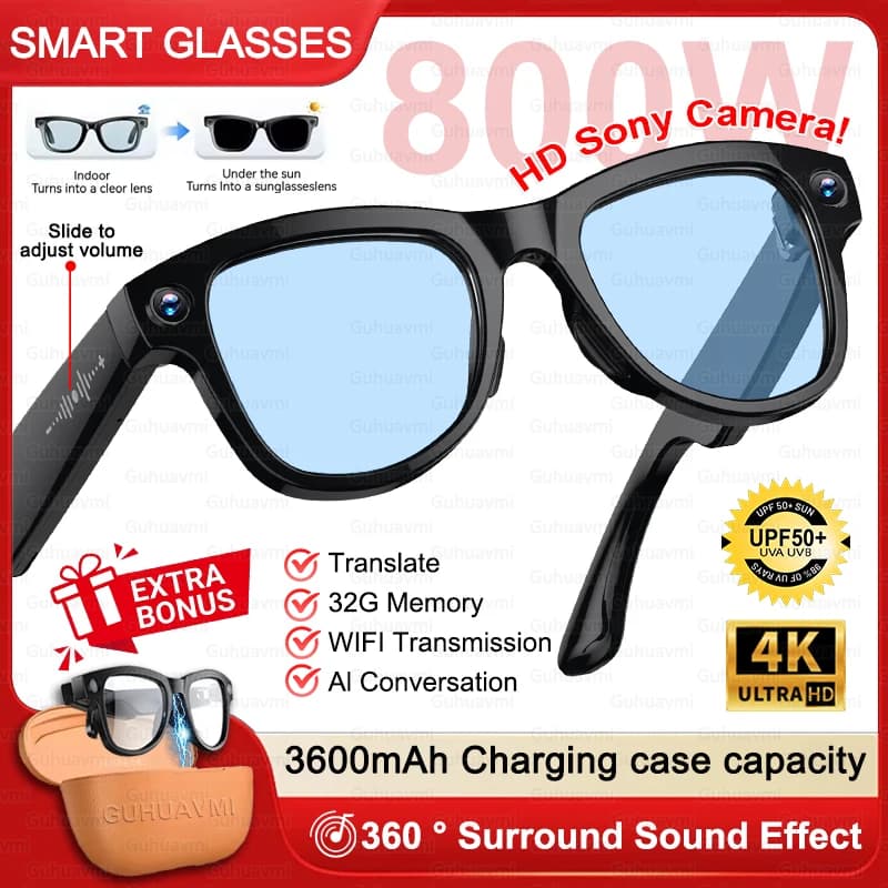 AI Smart Glasses 1080P HD Camera 32GB Real-Time Translation M02 Ultra — image 7