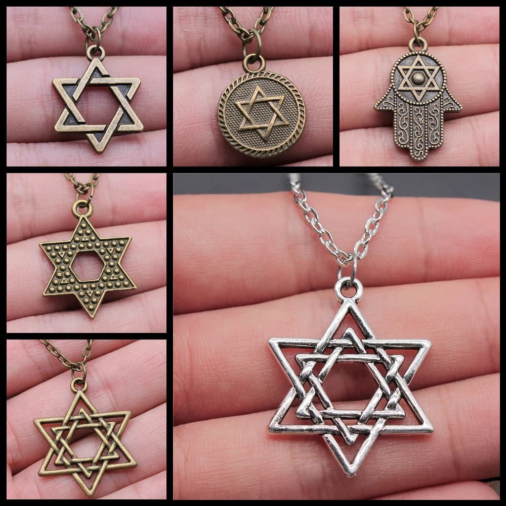 Star of David Pendant Necklace Silver Bronze Fashion Jewellery Gift — image 5
