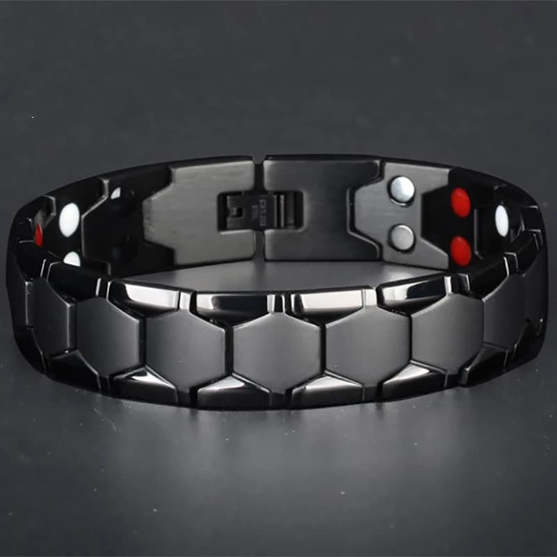 Men's Magnetic Hematite Beads Stretch Bracelet Jewellery — image 9