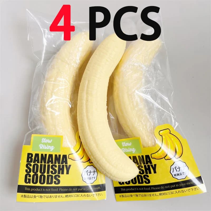 Squishy Banana Squeeze Toy Slow Rising Stress Relief Fidget New Simulated Pulp U — image 9