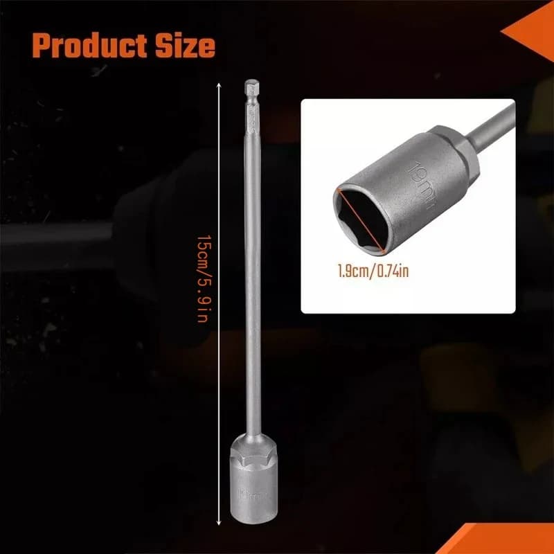 19mm Caravan Corner Steady Leg Winder Socket Adapter for Electric Drill Extension — image 6