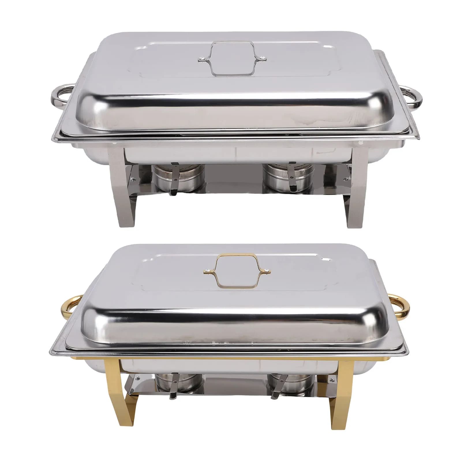 Stainless Steel Catering Chafer 3 Compartment Buffet Food Warmer New Rectangle U — image 3