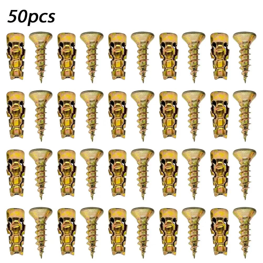 Expansion Screws 6x14mm Cabinet Door Hinge Repair Wall Anchors New 100pcs Short — image 8